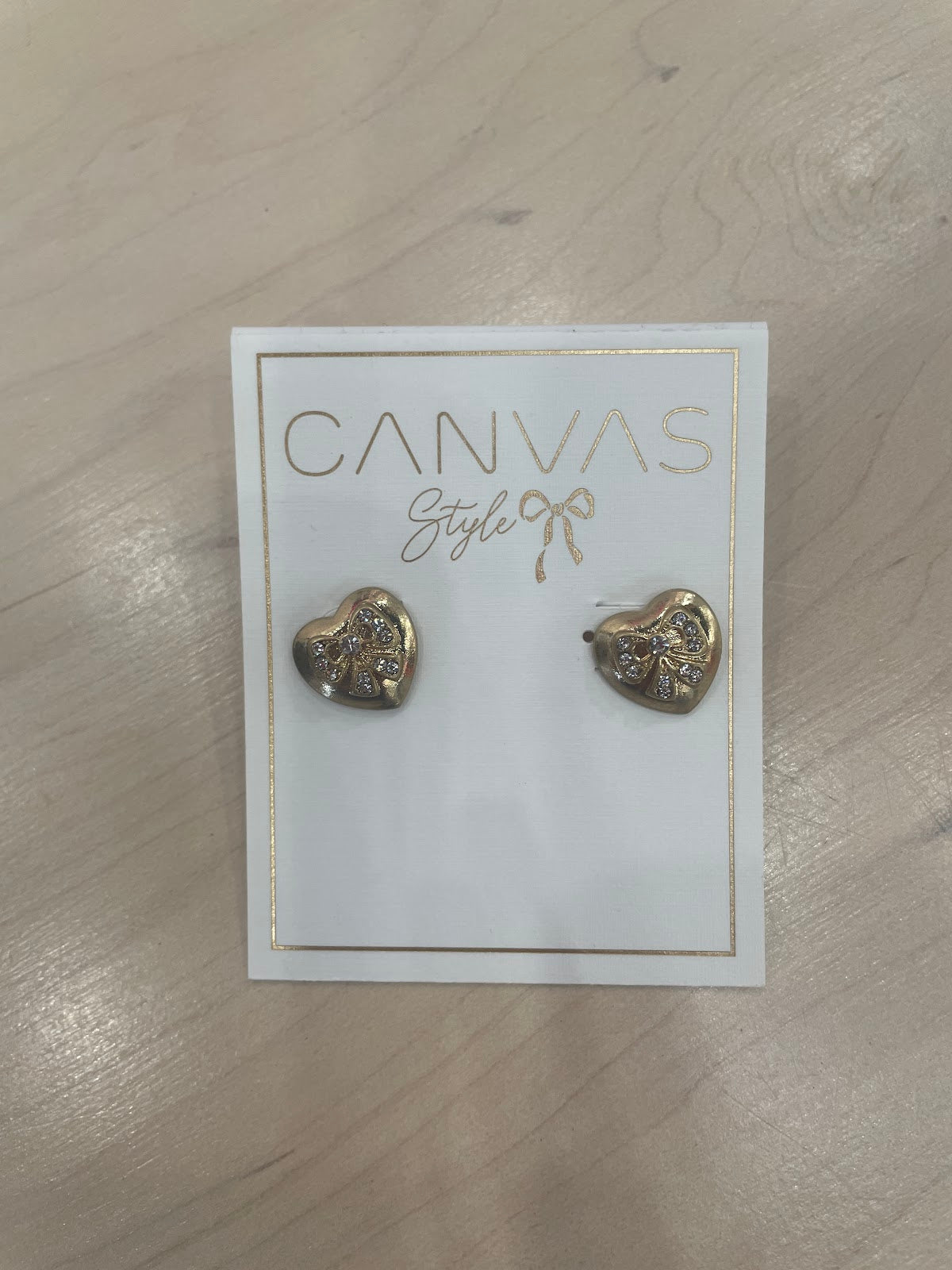 BOW IN HEART EARRINGS