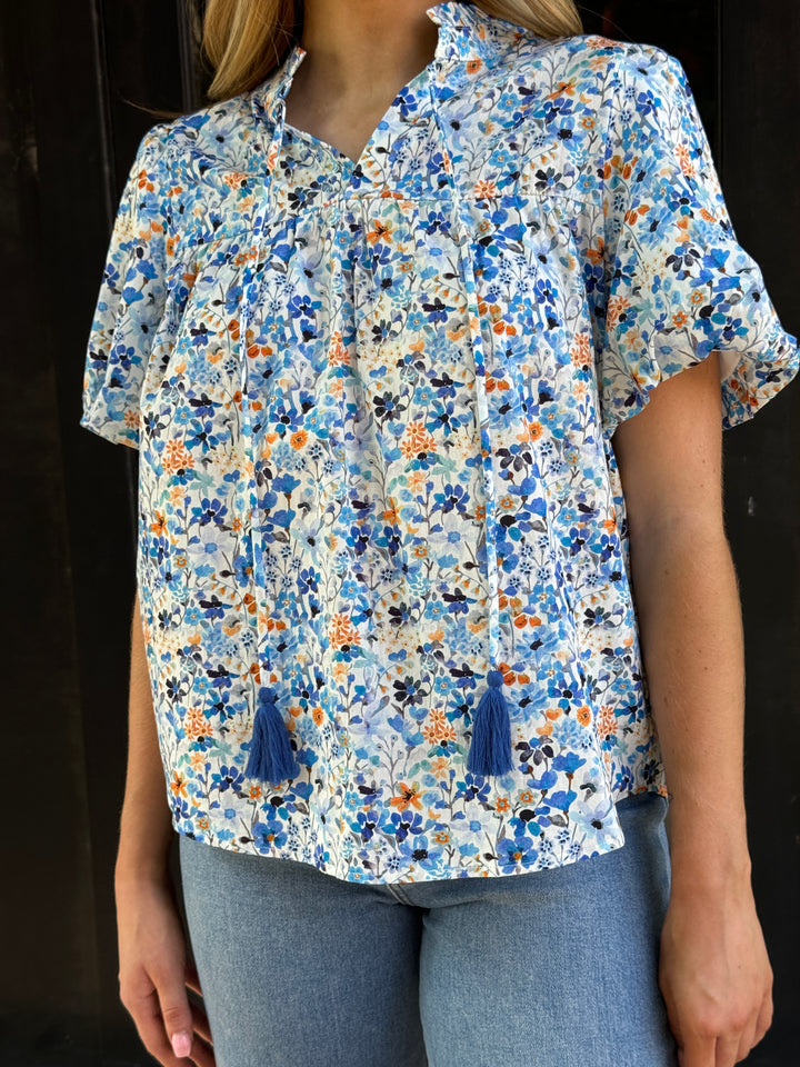 FLORAL SHORT SLEEVE TOP