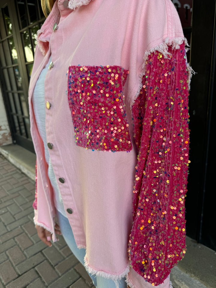 SPARKLE SEQUIN SHACKET