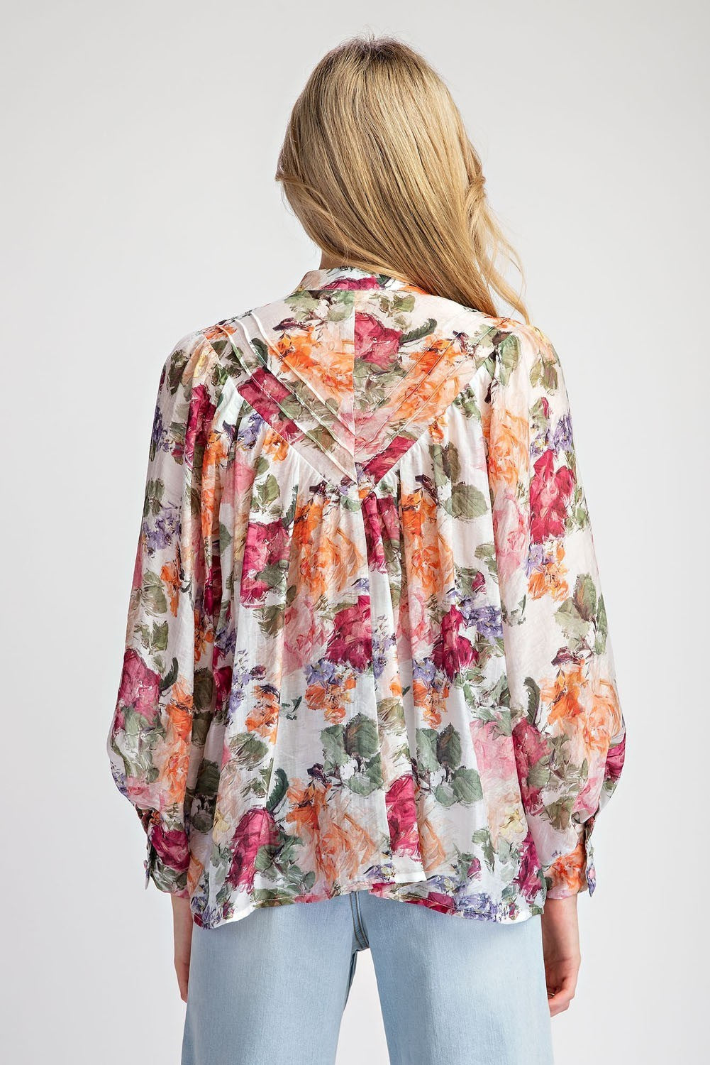 Vintage Floral Printed Blouse