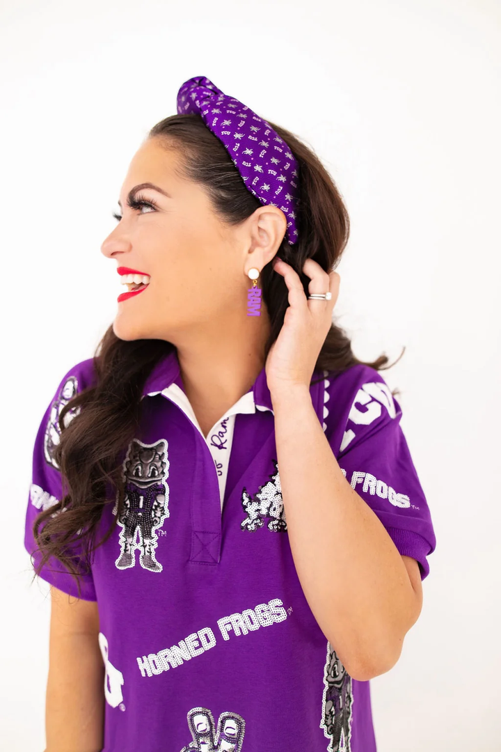 TCU LOGO PATCH DRESS