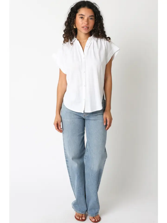 MELISSA LINEN BUTTON UP TOP