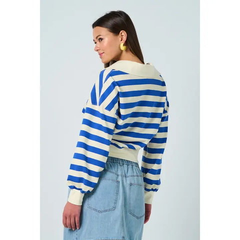 Collared Terry Knit Top