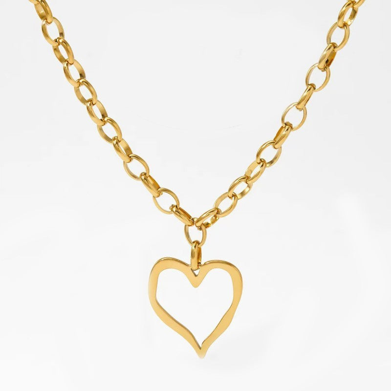 18K GOLD HEART NECKLACE