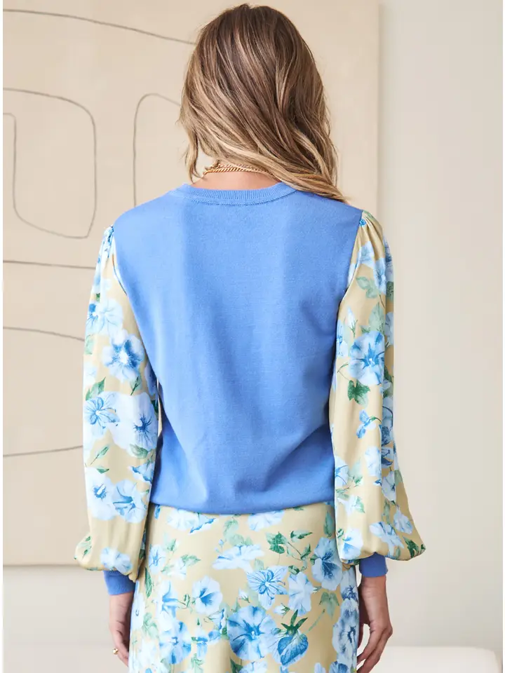 FLORAL COMBO LONG SLEEVE TOP