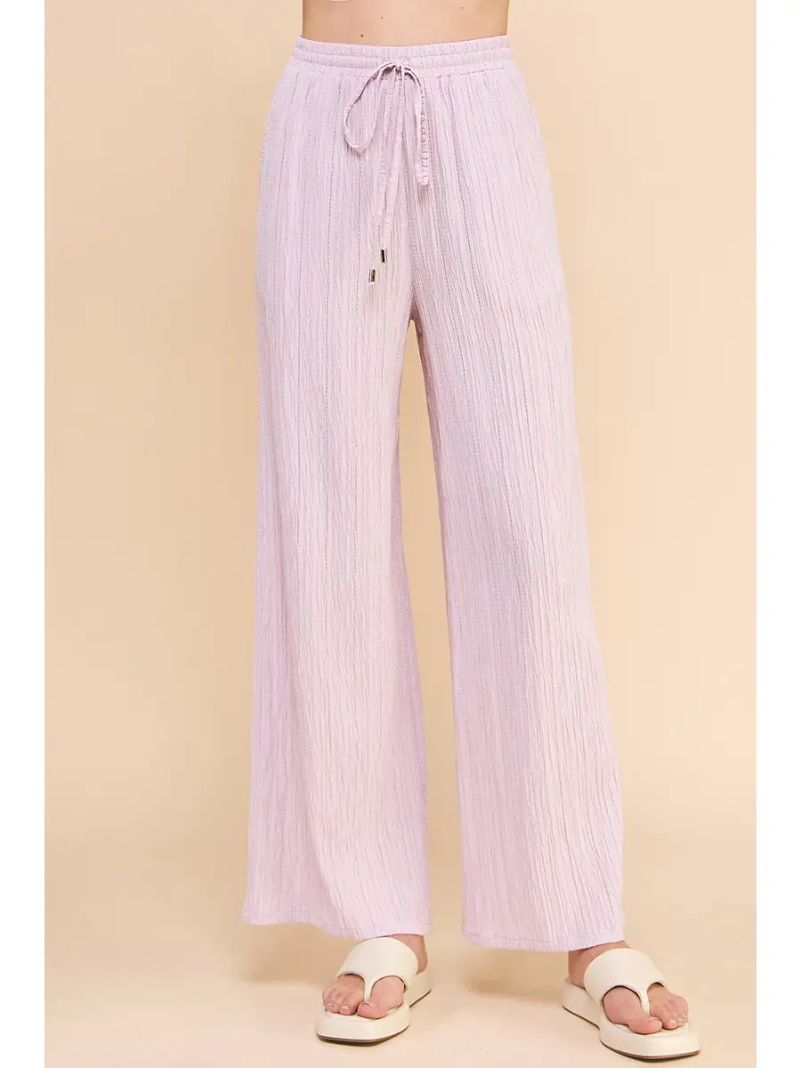 TEXTURED DRAWSTRING PANT