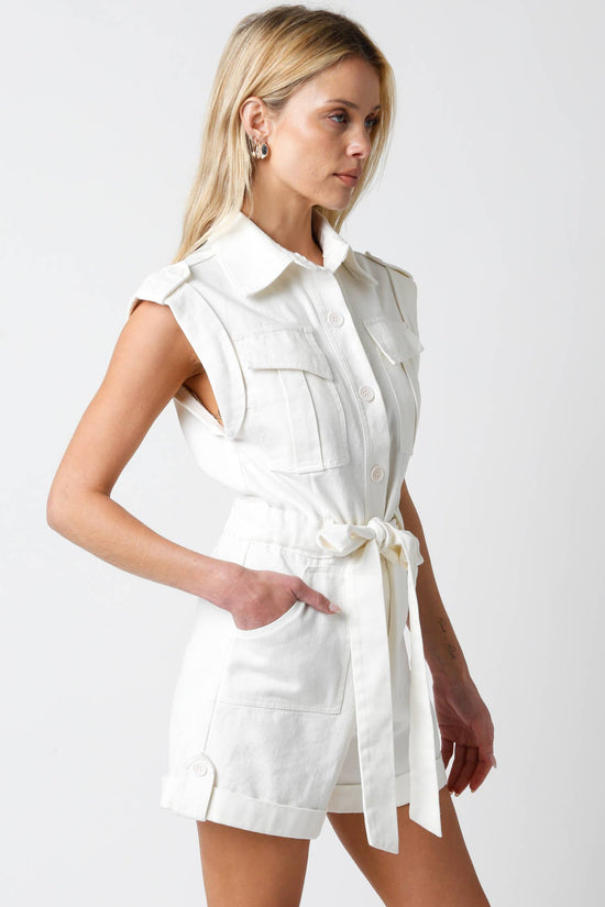 Belted Utility Romper