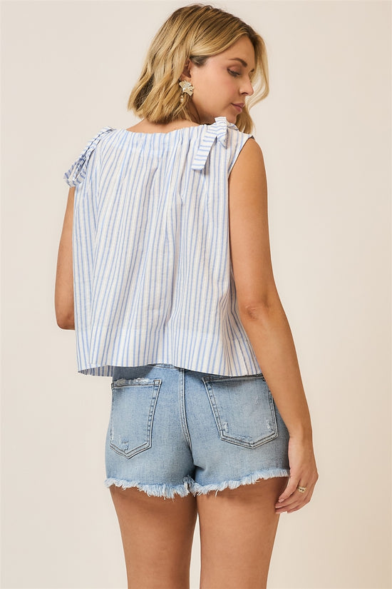 RUCHED NECK SLEEVELESS TOP