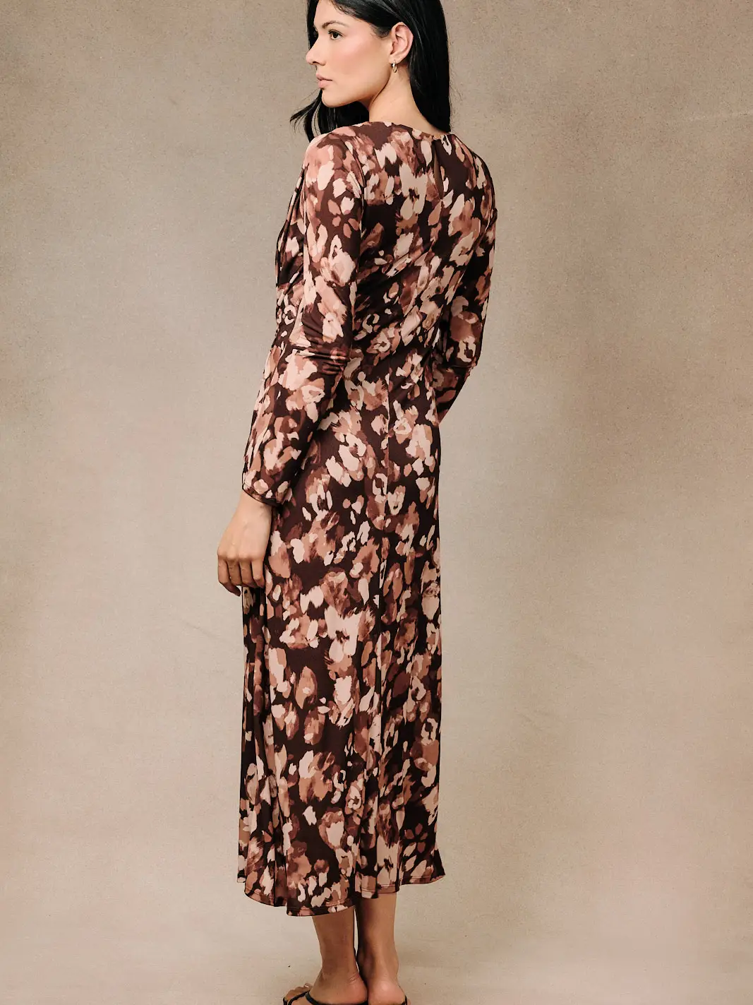 Floral Side-Knot Midi Dress