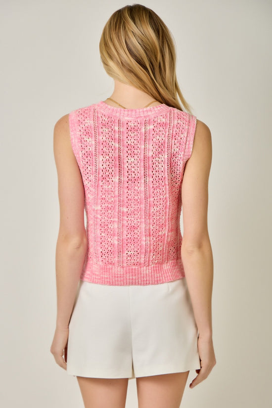 POINTELLE KNITTED VEST TOP