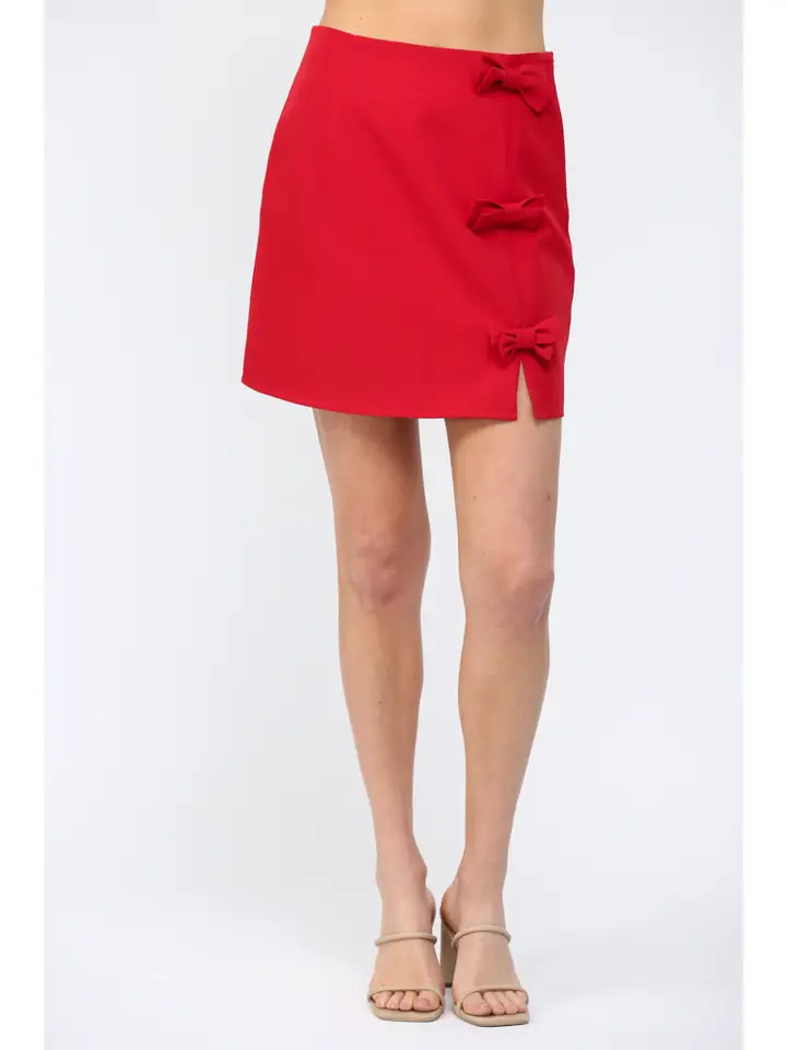 BOW DETAIL MINI SKIRT
