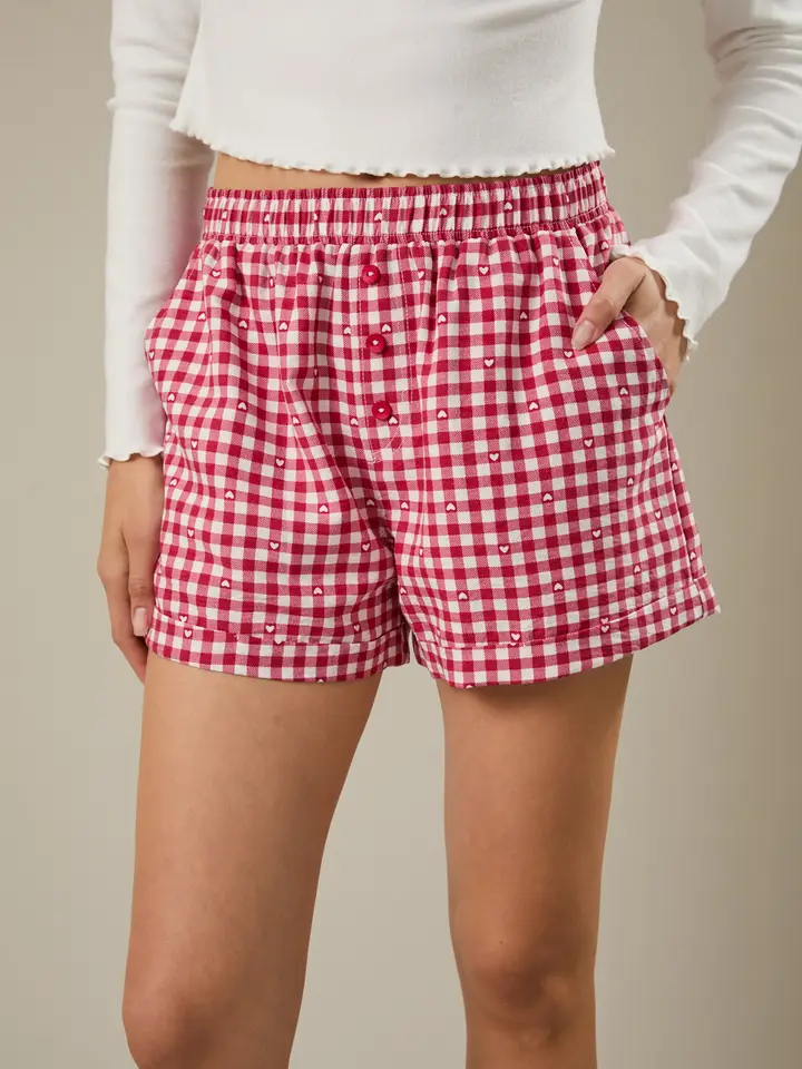 HEARTS& GINGHAM BOXERS