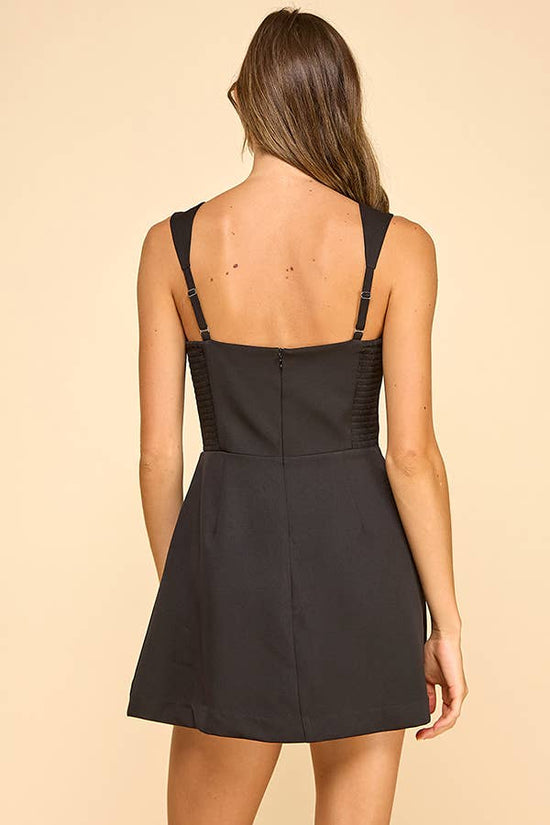 Black TCU Faux-Pocket Skort Romper - alternate view
