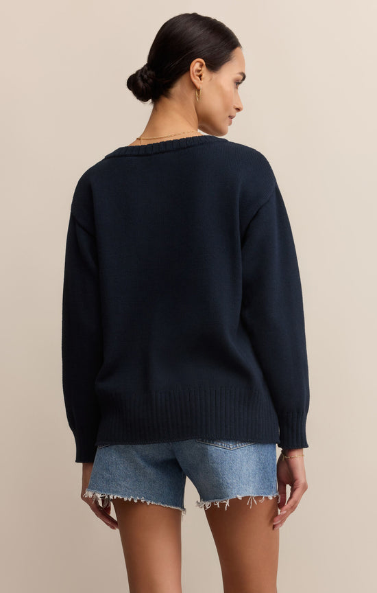 ALL AROUND VNECK SWEATER