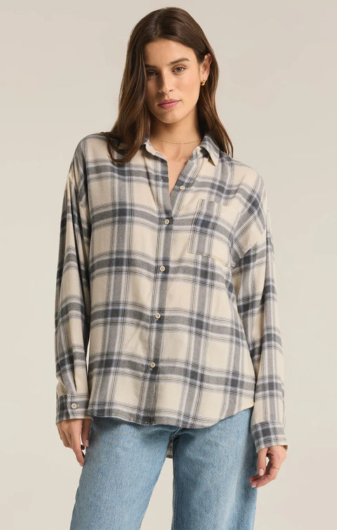 River Plaid Button Up