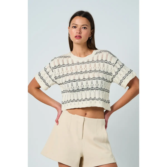 STRIPED KNIT TOP