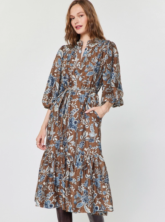 Botanical Tiered Midi Dress