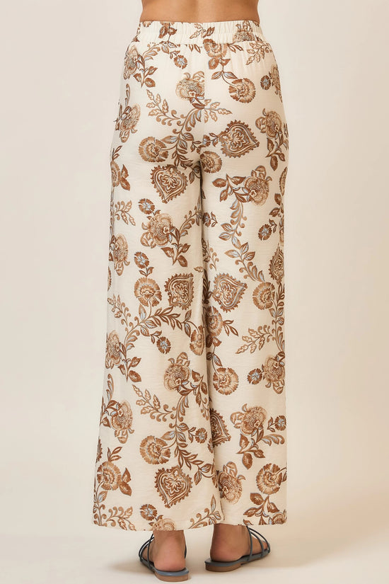 FLORAL WIDE LEG PANTS
