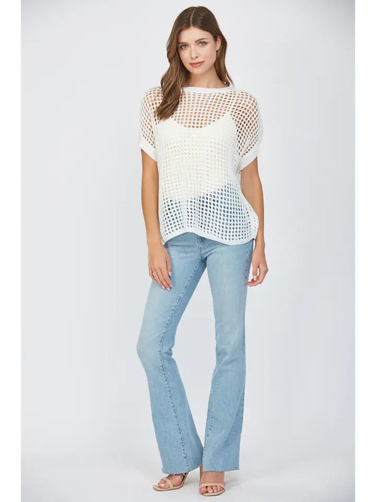 OPEN KNIT COVER UP TOP