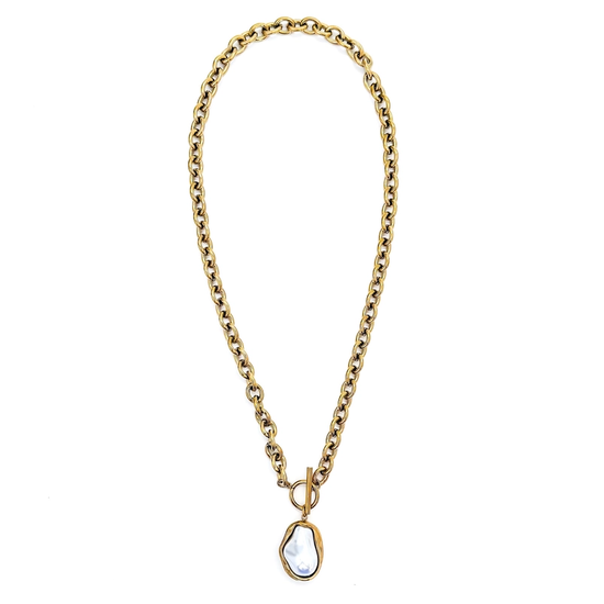 18K GOLD TARNISH FREE PEARL PENDANT