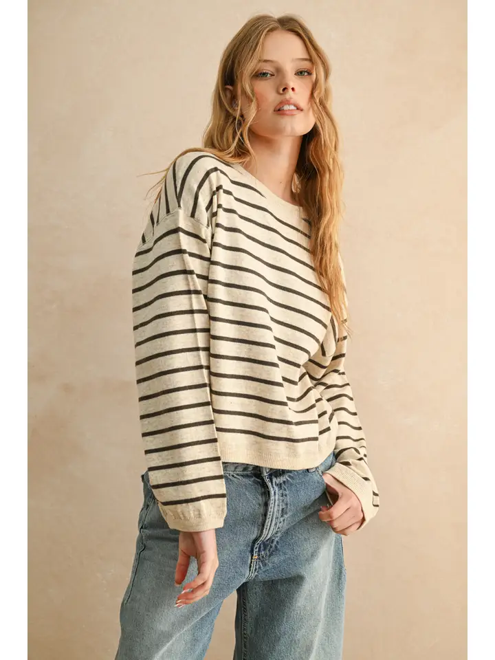 STRIPED KNIT TOP