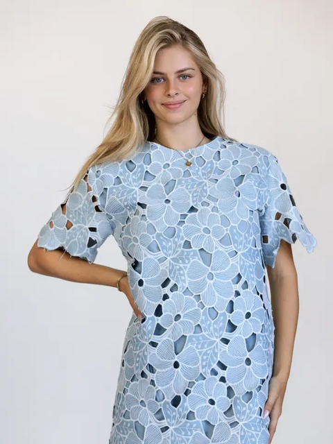 Cutout Lace Mini Dress
