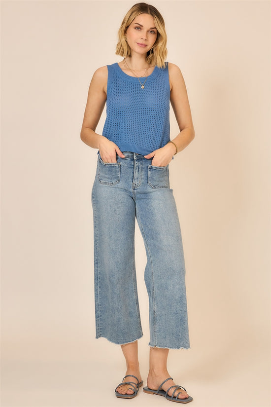 OPEN KNIT COTTON TOP