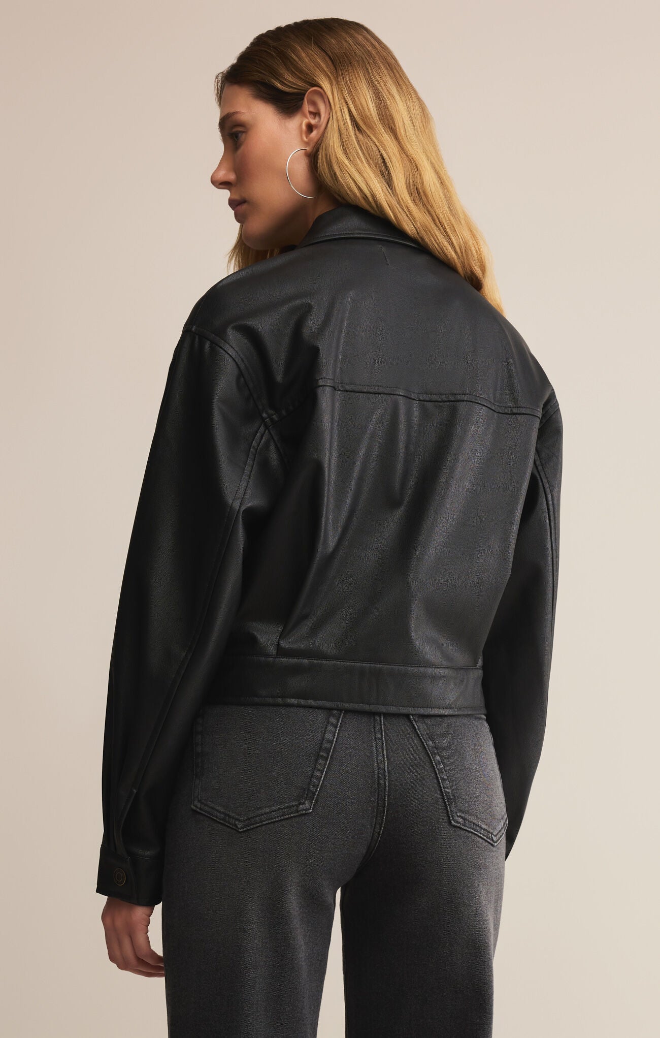 HERITAGE FAUX LEATHER JACKET