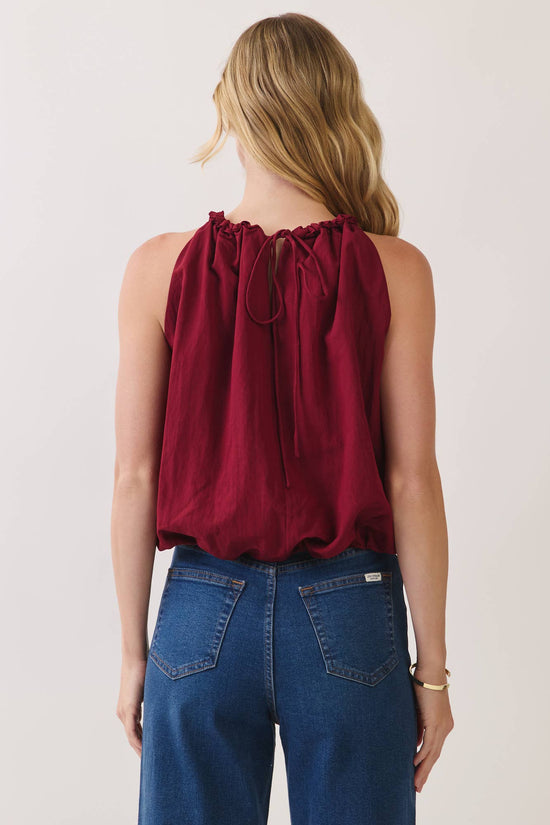 Gathered Halter Balloon Top