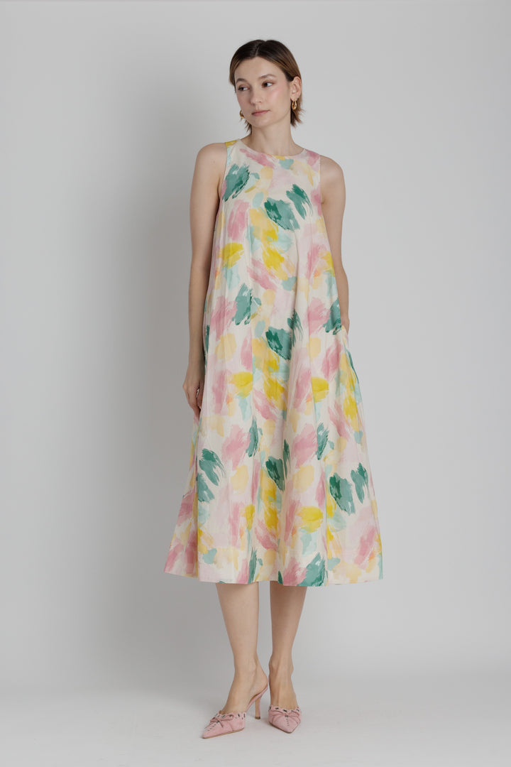 WATERCOLOR MIDI DRESS