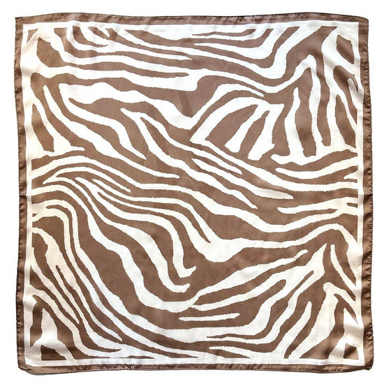 Zebra Pattern Print Square Bandana Scarf