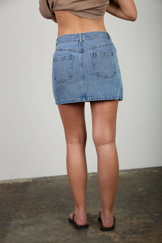 WESTERN STITCH DENIM MINI SKIRT