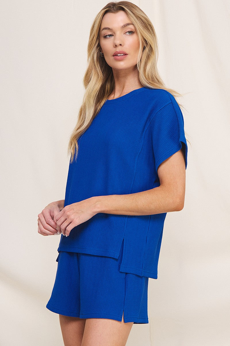 SHORT SLEEVE TOP AND SHORTS SET (SOLD TOGETHER)