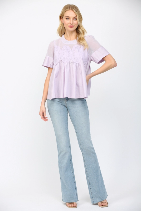 MESH APPLIQUE TOP