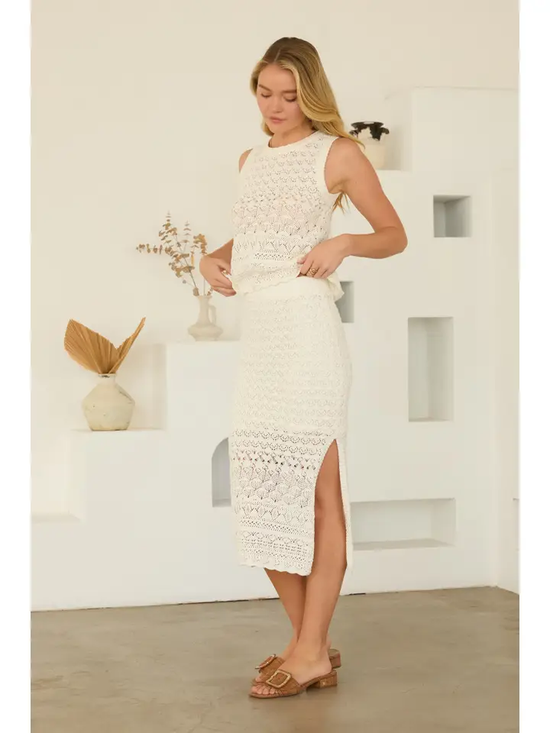 CROCHET MIDI SKIRT