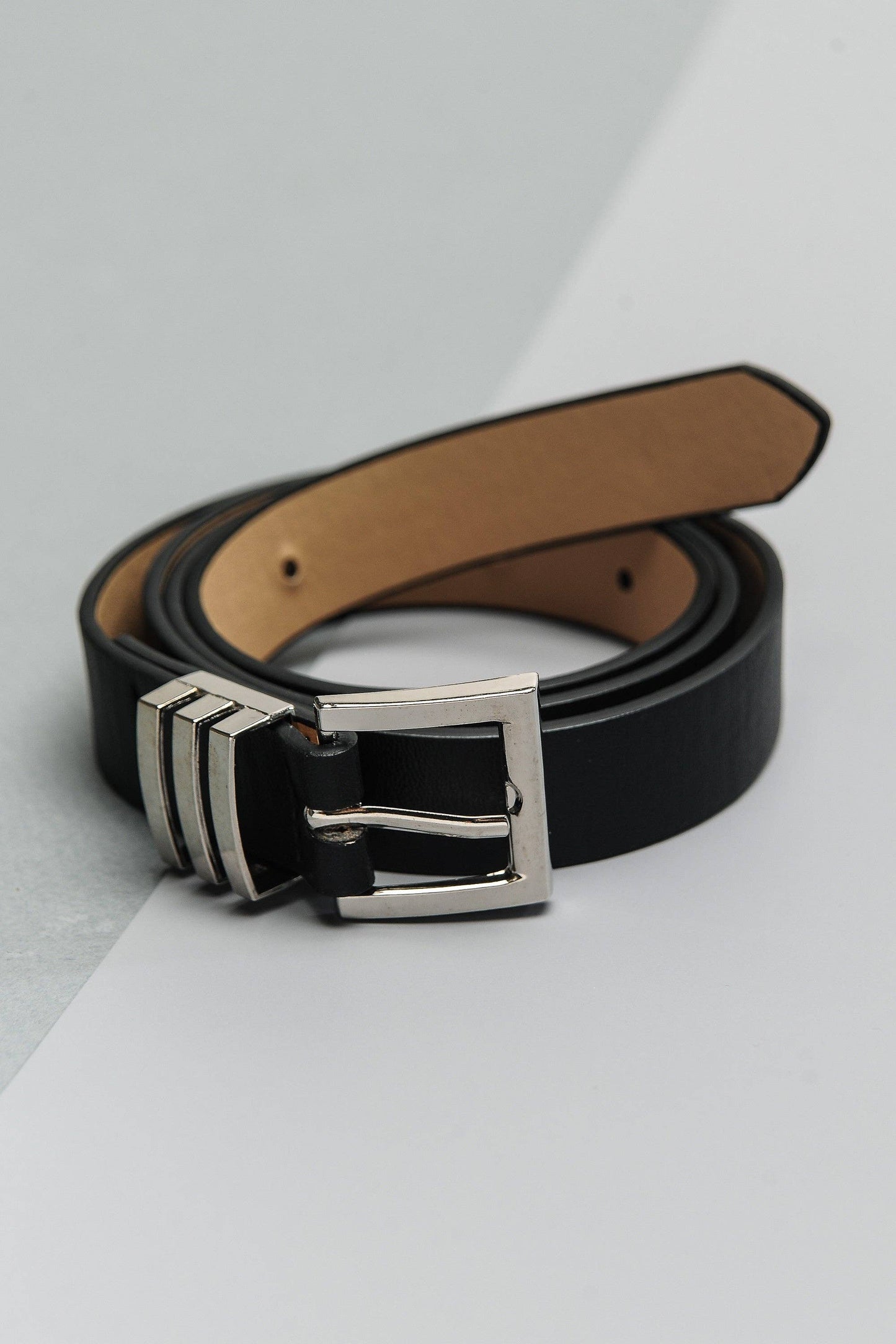 SQUARE BUCKLE LEATHER BELT