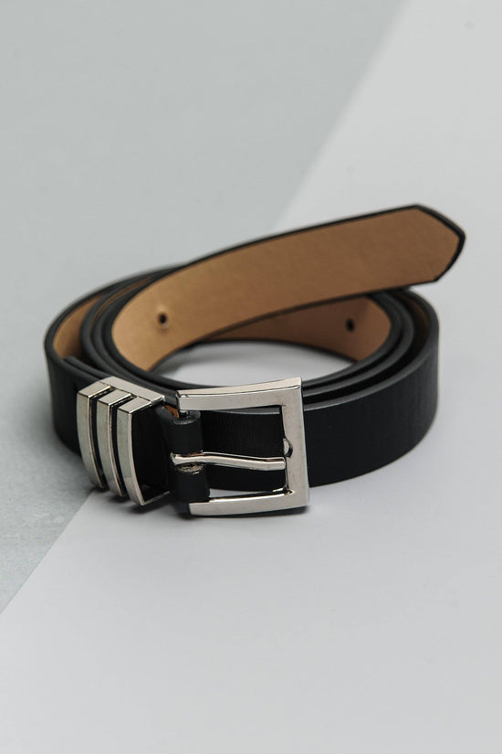 SQUARE BUCKLE LEATHER BELT