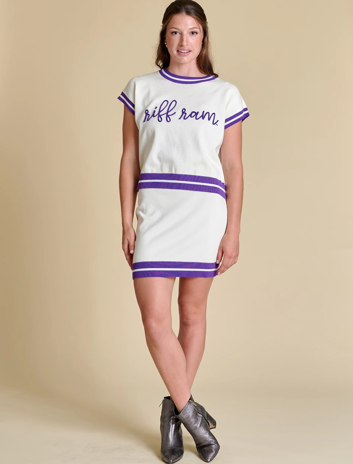 RIFF RAM EMBROIDERED VARSITY SWEATER