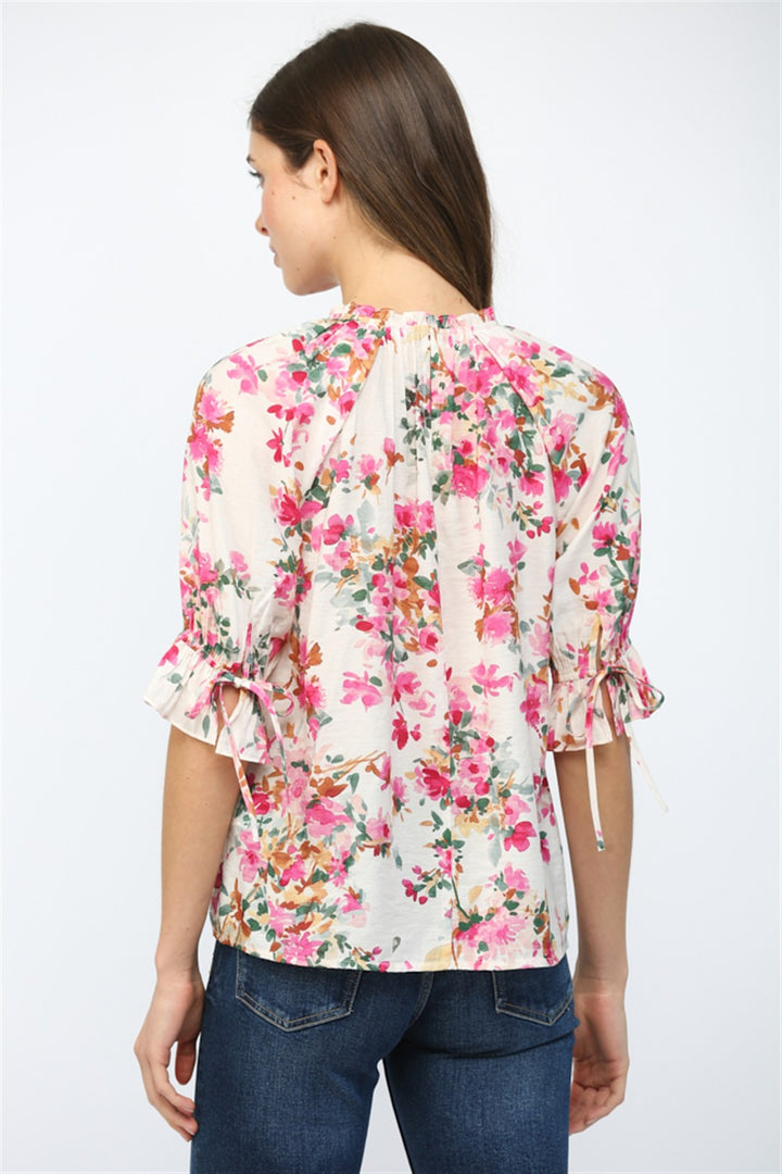 RUFFLE SHORT SLEEVE TOP