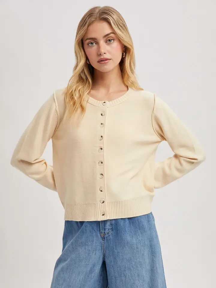 ROUND NECK CARDIGAN
