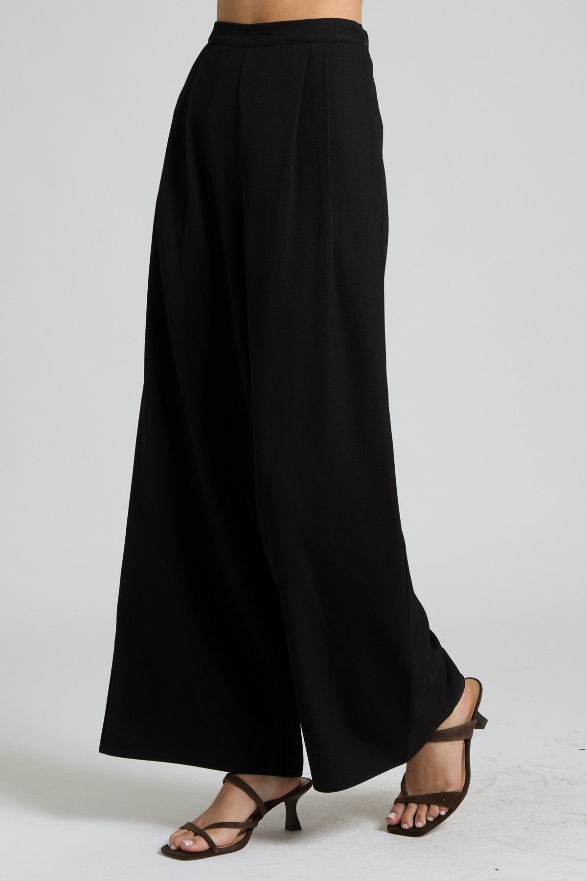 Satin Wide-Leg Pants