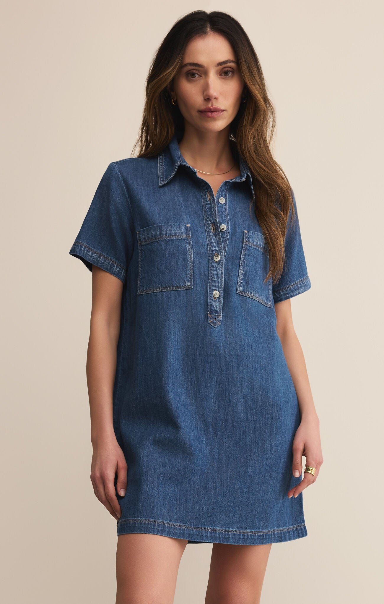 AUTHENTIC DENIM MINI DRESS
