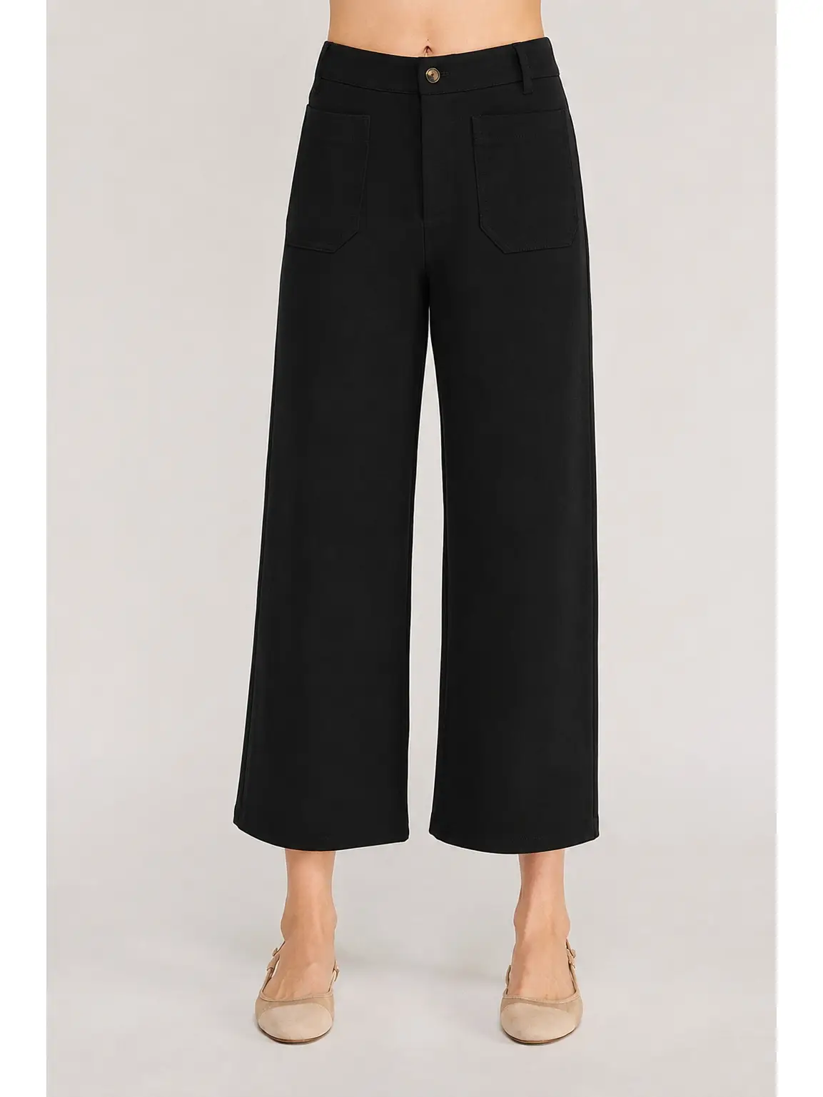 Black and brown straight-leg trousers - product image 6