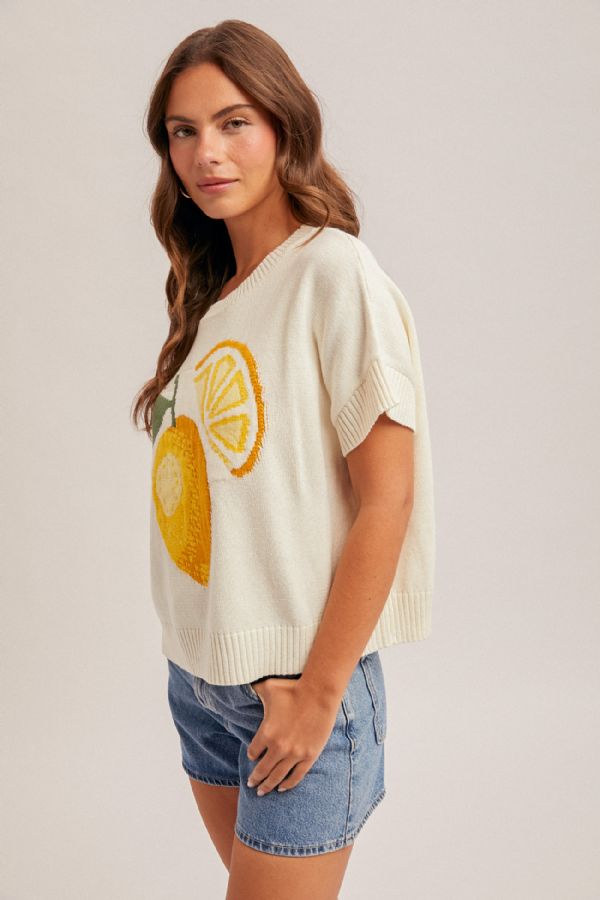 FRUIT MOTIF SWEATER