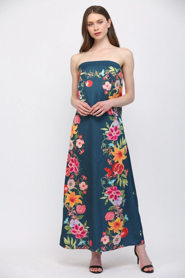 BOTANICAL BOARDER MAXI DRESS