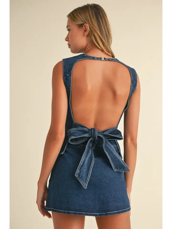 DENIM MINI SKORT