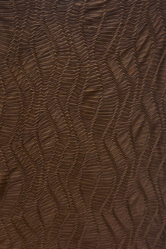 Brown textured sleeveless top back view