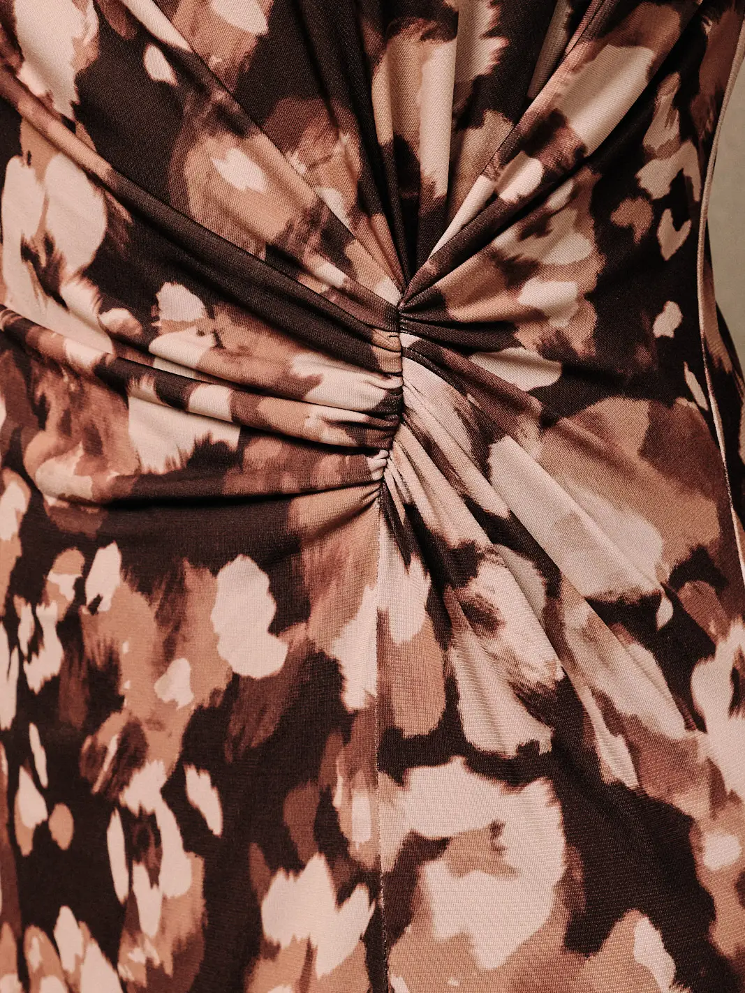 Floral Side-Knot Midi Dress