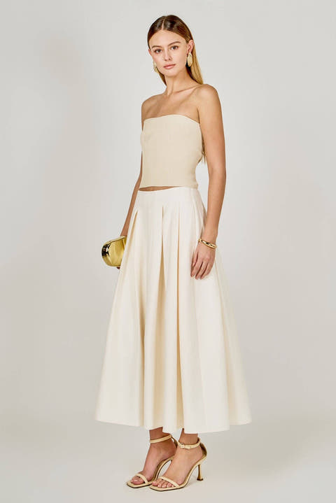 Formal Pleated Maxi Skirt