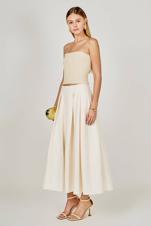 Formal Pleated Maxi Skirt